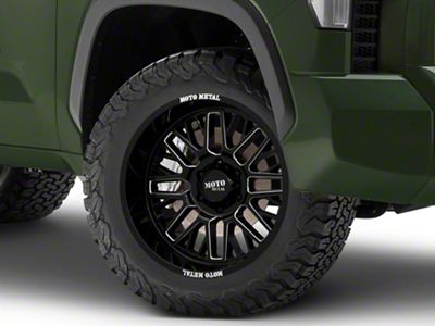 Moto Metal MO802 Gloss Black Milled 6-Lug Wheel; 20x9; 0mm Offset (22-25 Tundra)