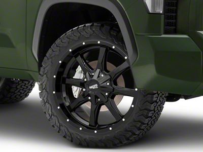 Moto Metal MO970 Gloss Black with Milled Lip 6-Lug Wheel; 22x10; -18mm Offset (22-25 Tundra)