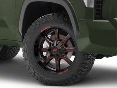 Moto Metal MO970 Gloss Black Milled with Red Tint 6-Lug Wheel; 20x10; -18mm Offset (22-25 Tundra)