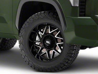 Moto Metal Turbine Gloss Black with Machined Face 6-Lug Wheel; 20x9; 20mm Offset (22-25 Tundra)