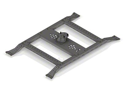 Motobilt Motobed Tire Carrier Rack; 5-Lug; Raw (20-26 Jeep Gladiator JT w/ Motobilt Bed)