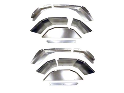 Motobilt Rear Aluminum Inner Fenders; Bare (20-25 Jeep Gladiator JT)