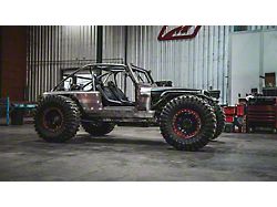 Motobilt 15-Inch Stretch Boat Side Rocker Guards; Aluminum; Raw (87-95 Jeep Wrangler YJ)