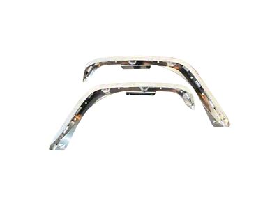 Motobilt 2-Inch Crusher Series Front Fender Flares; Bare Aluminum (07-18 Jeep Wrangler JK)