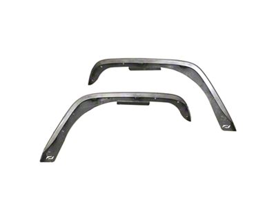 Motobilt 4-Inch Crusher Series Front Fenders; Bare Steel (07-18 Jeep Wrangler JK)
