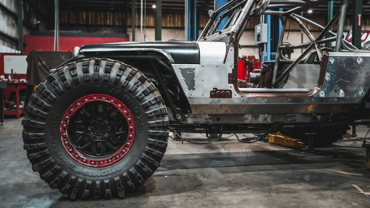 Motobilt Jeep Wrangler Aluminum Cowl and Mini Fender Armor MB1230A (87