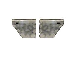 Motobilt Aluminum Rear Half Doors; Raw (18-26 Jeep Wrangler JL 4-Door)