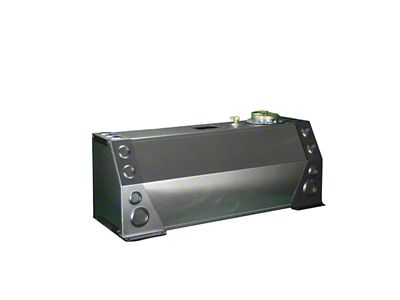 Motobilt Behind the Seat Fuel Cell and Mount with Pump Cutout; Bare Aluminum (87-95 Jeep Wrangler YJ)