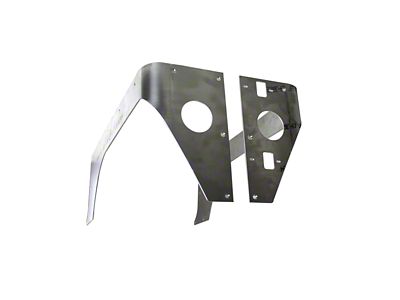 Motobilt Comp Cut Corner Guards; Bare Aluminum (97-06 Jeep Wrangler TJ, Excluding Unlimited)
