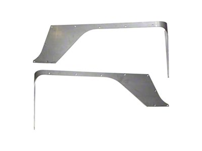 Motobilt Comp Cut Highline Rear Corner Armor; Raw (87-06 Jeep Wrangler YJ & TJ w/ Comp Cut Rear Corners)