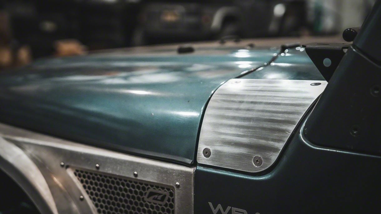 Warrior Products Jeep Wrangler Back Plate; Black Aluminum