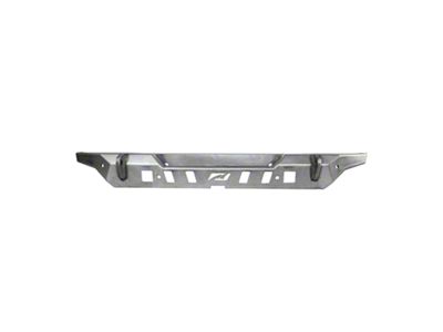Motobilt Crusher Rear Bumper with Spare Tire Cutout and Light Mounts; Bare Steel (18-25 Jeep Wrangler JL)