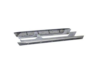 Motobilt Crusher Rocker Guards with Step; Bare Steel (18-25 Jeep Wrangler JL 4-Door)