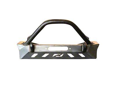 Motobilt Crusher Series Front Bumper with Ball Bar; Bare Steel (87-06 Jeep Wrangler YJ & TJ)