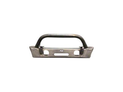 Motobilt Crusher Series HD Front Bumper with Tube Bull Bar; Bare Steel (07-18 Jeep Wrangler JK)