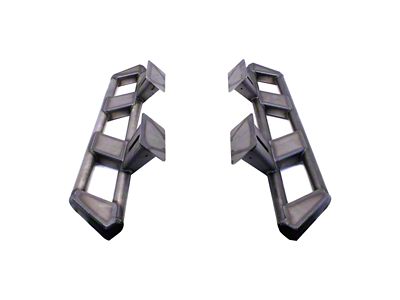 Motobilt Frame Mounted Rocker Guards; Bare Steel (07-18 Jeep Wrangler JK 2-Door)