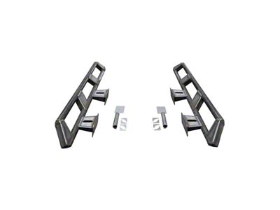 Motobilt Frame Mounted Rocker Guards for Long Arm Suspension (07-25 Jeep Wrangler JK & JL 4-Door)