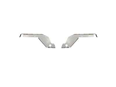 Motobilt Front Fender Chop Support Brackets with Two Pair of Side Marker Lights; Bare Steel (18-25 Jeep Wrangler JL, Excluding Rubicon)