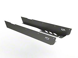 Motobilt Full Length Rocker Guards; Raw (97-06 Jeep Wrangler TJ w/ Motobilt Front Fenders, Excluding Unlimited)