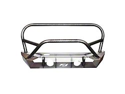 Motobilt Hammer Series Front Bumper with Grille Hoop and Stinger; Bare Steel (07-18 Jeep Wrangler JK)