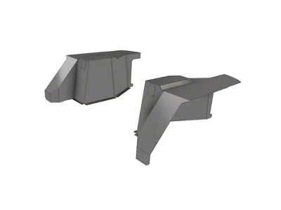 Motobilt High Clearance Rear Inner Fenders; Bare Steel (07-18 Jeep Wrangler JK 4-Door)