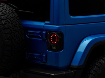 Motobilt High Clearance Tail Lights; Black Housing; Clear Lens (18-25 Jeep Wrangler JL)