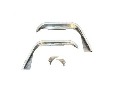 Motobilt Highline Front Fender Flares; Bare Aluminum (18-25 Jeep Wrangler JL)