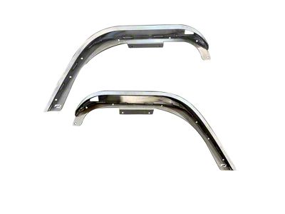 Motobilt Highline Front Fender Flares; Bare Steel (07-18 Jeep Wrangler JK)