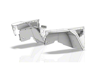 Motobilt Highline Inner Fender Kit; Raw (87-95 Jeep Wrangler YJ w/ Motobilt Highline Fenders)