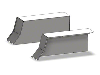 Motobilt Highline Rear Inner Fender Replacement Kit; Bare Steel (87-95 Jeep Wrangler YJ)