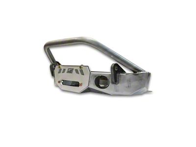 Motobilt Gladius Frame Chop Front Bumper with Bull Bar for WARN M8274 Winches; Bare Steel (07-18 Jeep Wrangler JK)