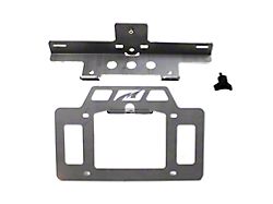 Motobilt License Plate Relocator/Light Mount; Bare Steel (07-25 Jeep Wrangler JK & JL)