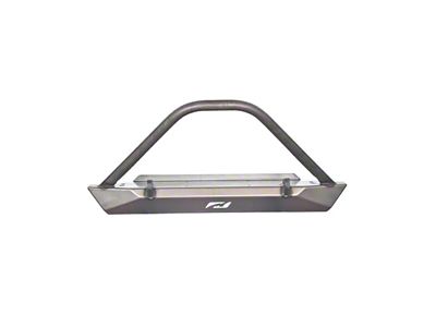 Motobilt Mid-Width Front Bumper with Stinger; Bare Steel (87-06 Jeep Wrangler YJ & TJ)