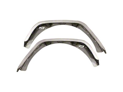 Motobilt Rear Fender Flares; Bare Steel (18-25 Jeep Wrangler JL)