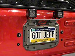 Motobilt Rear LED Light Bracket; Raw (18-26 Jeep Wrangler JL w/ Motobilt Spare Tire Delete Tag Mount)