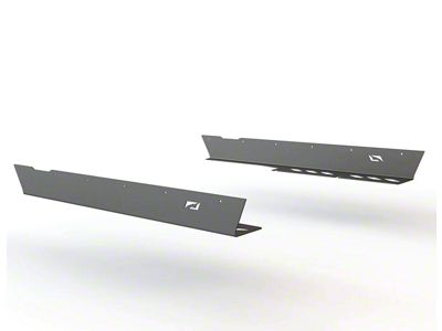 Motobilt Rocker Guards for Comp-Cut Corners; Bare Steel (04-06 Jeep Wrangler TJ Unlimited)
