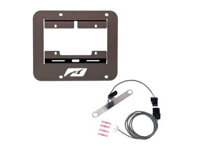 Motobilt Spare Tire Delete Kit with License Plate Light; Bare Steel (87-06 Jeep Wrangler YJ & TJ)