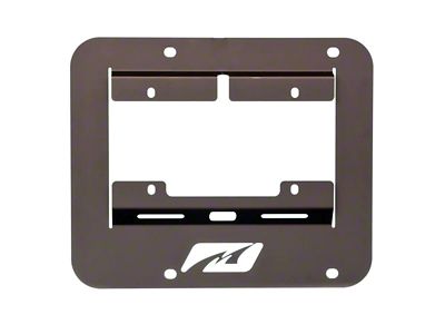 Motobilt Spare Tire Delete Kit and Tag Mount; Black (87-95 Jeep Wrangler YJ)