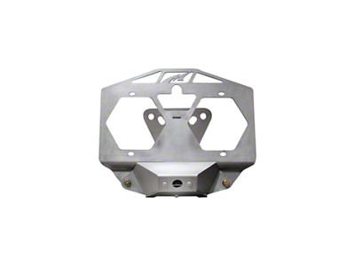Motobilt Spare Tire License Plate Relocation Kit with Camera Mount; Bare Steel (18-25 Jeep Wrangler JL)