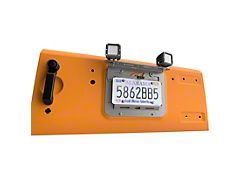 Motobilt Tailgate Light Mount; Steel; Raw (07-18 Jeep Wangler JK w/ Motobilt Spare Tire Delete Tag Mount)