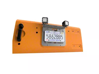 Motobilt Tailgate Light Mount; Steel; Raw (07-18 Jeep Wangler JK w/ Motobilt Spare Tire Delete Tag Mount)