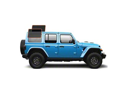 MotoShield Pro Cargo Driver/Passenger Window Tint; 5% (18-25 Jeep Wrangler JL 4-Door w/ Hard Top)
