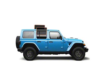 MotoShield Pro Rear Driver/Passenger Window Tint; 5% (18-25 Jeep Wrangler JL 4-Door w/ Hard Top)