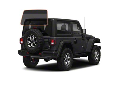 MotoShield Pro Solid Rear Windshield Tint; 15% (18-25 Jeep Wrangler JL 2-Door w/ Hard Top)