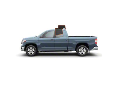 MotoShield Pro Rear Driver/Passenger Window Tint; 5% (07-21 Tundra Double Cab)