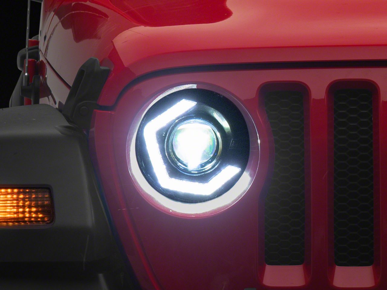 MP Concepts Jeep Wrangler Thanos LED Headlights; Black