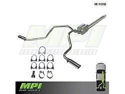 MPI Exhaust Technologies Turbo Series Weld-On Dual Exhaust System with Polished Bright Chrome Tips; Rear Exit (16-23 3.5L Tacoma)
