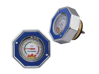 Mr. Gasket Thermocap Radiator Cap; 16 PSI; Blue (76-93 Jeep CJ7 & Wrangler TJ)