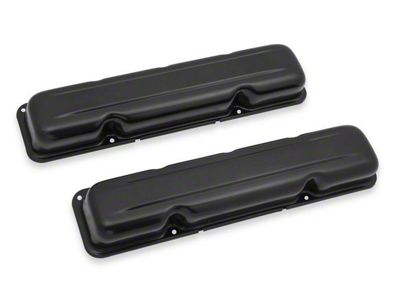 Mr. Gasket Valve Covers; Black (76-79 5.0L Jeep CJ7)