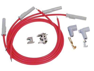 MSD Super Conductor Spark Plug Wire Set; Red (87-93 2.5L Jeep Wrangler YJ)